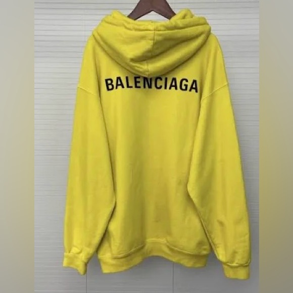 Balenciaga Other - Balenciaga front and back logo letters yellow hoodie